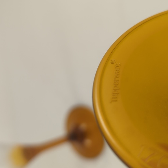 Tupperware® RARE Sheerly Elegant Orange Stem Martini Glasses & Shaker Set - Picture 2 of 3